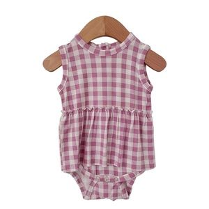 Spearmint Baby Lavender Gingham Skirted Onesie